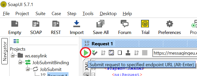 JobSubmit custom request URL updated