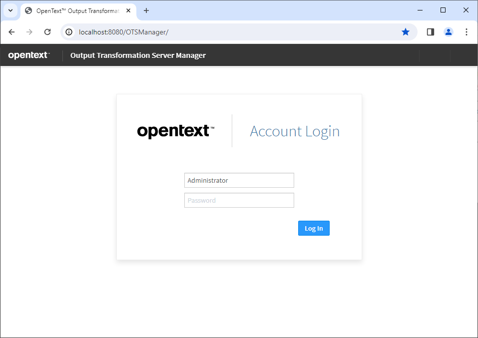 OTDSManager login