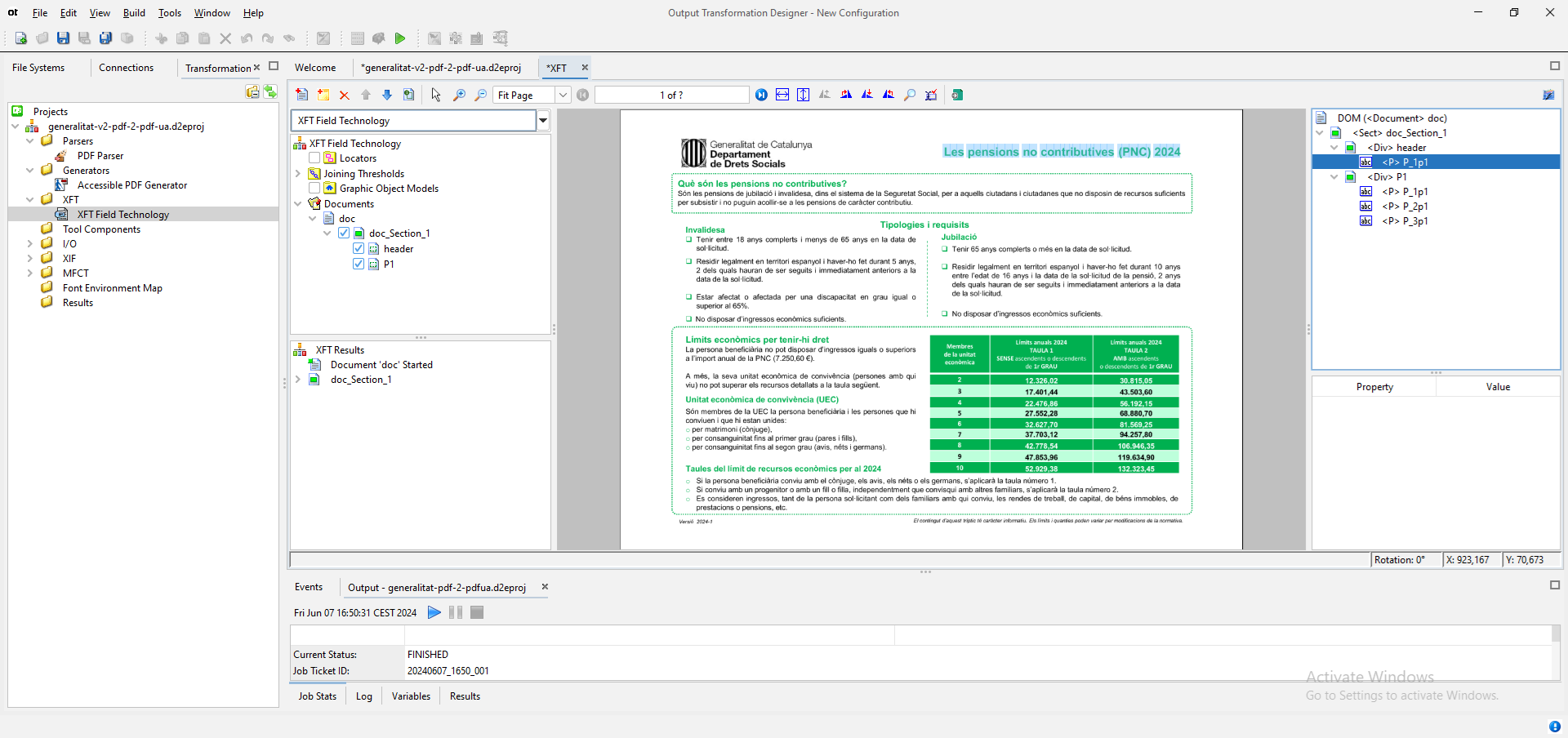 OpenText Output Transformation Server: tips and tricks