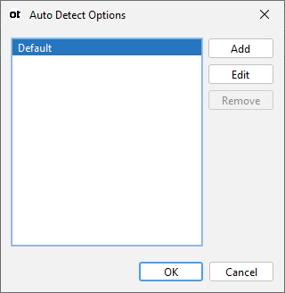 Auto detect options: edit