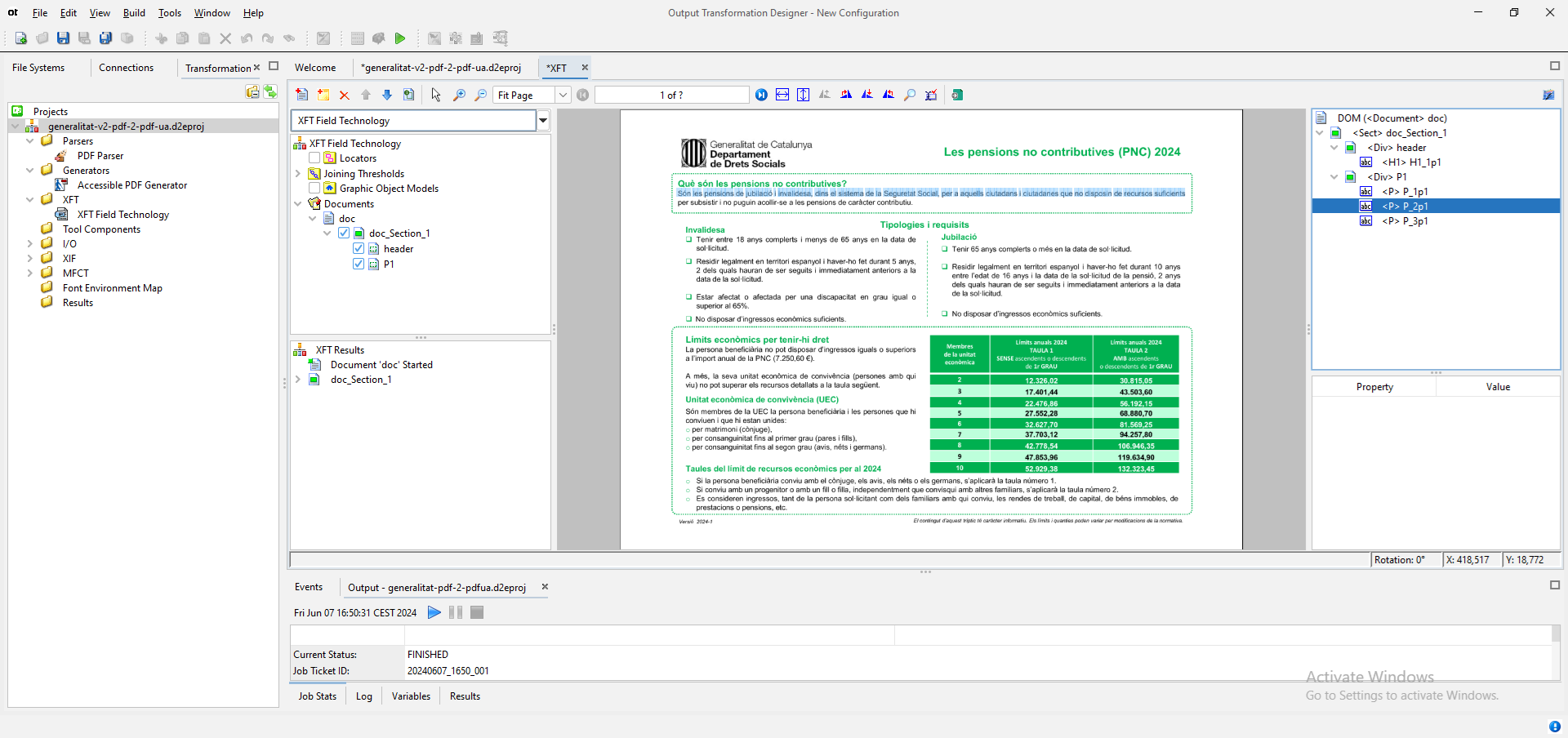 A paragraph is split in multiple p tags when Auto Detect is enabled